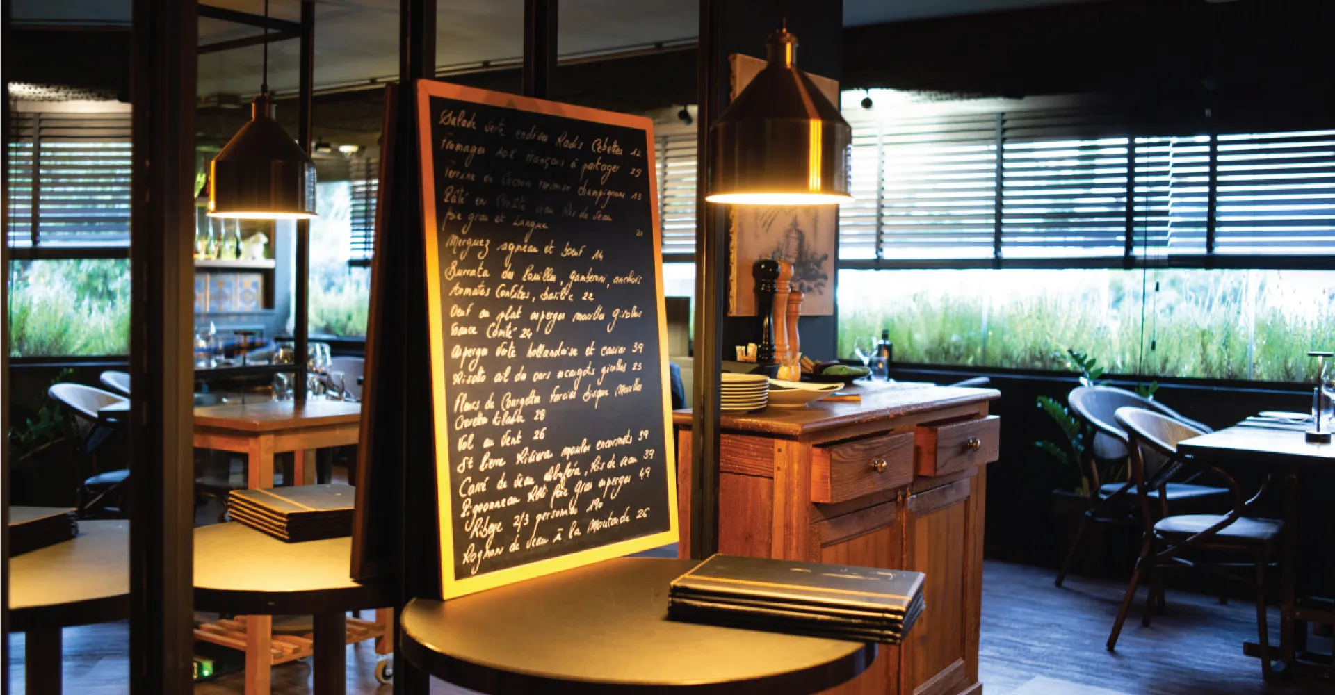 Le Véritable bistrot Alain Parodi ardoise avec les plats du jour